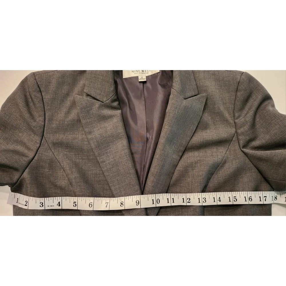Nine West Suit Separates Career Blazer Jacket Gray Women's 4 - Picture 11 of 11